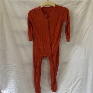 Kyte BABY Bamboo Zippered Footie Pink 3-6M